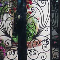 Handmade Iron Door W/Glass