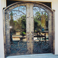 Inside Arched Iron Door