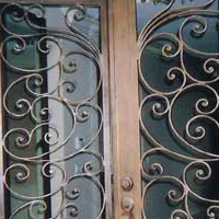 Iron Patio Door