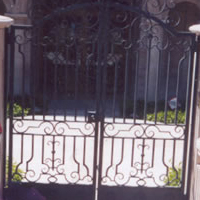 Mission Revival Wrought Iron Gate